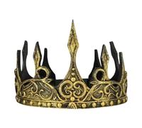 Générique Couronne Royale Douce Du Roi, Avec Une Esthétique Rétro Sombre, 21 X 14,5 Cm, Accessoires De Costume De Roi Médiéval Réglables, Coiffure Vintage Sur Le Thème Sombre, Design Corbeau, Pour