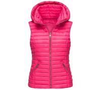 Générique Courte Noire Unisex Casual Solid Vest Zipper Pocket Loose Sleeveless Jacket Coat Pantalon Chauffant Homme (Hot Pink, XXXXL)