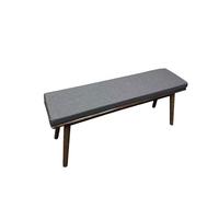 Générique Coussin Banquette Déperlant 45X45CM Coussin de Banc en Tissu Aspect Lin avec Mousse 50D, Base Antiglisse et Boucles, Housse Zippée Déhoussable, Coussins pour Bancs de Jardin