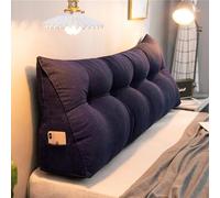 Générique Coussin Biseauté Confortable avec Poche Latérale,Coussin De Lecture Dossier Triangulaire De 20cm D'épaisseur,avec Fonction De Soutien,pour Canapé Et Autres Situation,Royal Blue,180×50×20CM