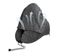 Générique Coussin Cervical d'avion - Lavable À Capuche en Mousse Mémoire Soutien - Oreiller d'avion Soutien Cervical - pour Voiture Voyage Routier Aéroport Bureaux Pause Sieste Lecture Fauteuil