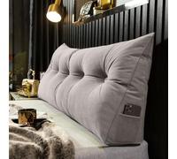 Générique Coussin Compensé Triangulaire Coussin D'appui-Tête en Chenille Solide Oreiller De Lecture Tête De Lit Dossier De Tête De Lit Amovible Convient Aux Canapés-Lits,002,180 * 50 * 20cm