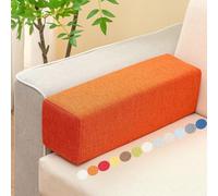 Générique Coussin D'accoudoir De Canapé, Coussin Lombaire Rectangulaire en Mousse épaisse, Coussin De Tête De Lit Et De Dossier Amovibles Et Confortables, pour Lits, Canapés,Orange,55x15x15cm
