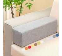 Générique Coussin D'accoudoir De Canapé, Coussin Lombaire Rectangulaire en Mousse épaisse, Coussin De Tête De Lit Et De Dossier Amovibles Et Confortables, pour Lits, Canapés,Light Gray,55x20x20cm