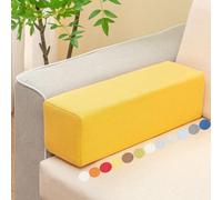 Générique Coussin D'accoudoir De Canapé, Coussin Lombaire Rectangulaire en Mousse épaisse, Coussin De Tête De Lit Et De Dossier Amovibles Et Confortables, pour Lits, Canapés,Jaune,55x20x20cm