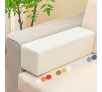 Générique Coussin D'accoudoir De Canapé, Coussin Lombaire Rectangulaire en Mousse épaisse, Coussin De Tête De Lit Et De Dossier Amovibles Et Confortables, pour Lits, Canapés,Blanc,55x20x20cm