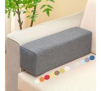 Générique Coussin D'accoudoir Latéral pour Canapé, Coussin Lombaire Rectangulaire Épais en Mousse, Coussin Appui-Tête Amovible, Coussin de Dossier pour Lits, Fauteuils Divers,Gris,50x20x20cm