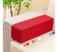 Générique Coussin D'accoudoir Latéral pour Canapé, Coussin Lombaire Rectangulaire Épais en Mousse, Coussin Appui-Tête Amovible, Coussin de Dossier pour Lits, Fauteuils Divers,Rouge,50x15x15cm