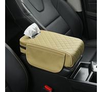 Générique Coussin d'accoudoir pourSaturn Sky 2007-2011, Housse accoudoir Mousse mémoire avec Porte-gobelet, Cuir Respirant, antidérapant, pour Tous véhicules.