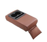 Générique Coussin d'Accoudoir Voiture pour Alfa Romeo Junior Elettrica/Junior Elettrica Veloce/Ibrida, Coussin D'Accoudoir Couverture Console Centrale Mémoire Forme, avec Portegobelet,Brown