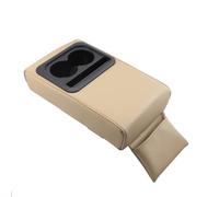 Générique Coussin d'Accoudoir Voiture pour Ford Explorer EV 2024 2025, Coussin D'Accoudoir Couverture Console Centrale Mémoire Forme, avec Portegobelet,Beige