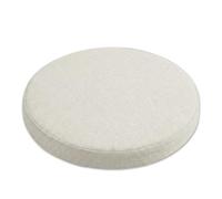 Générique Coussin D'assise Rond pour Chaise 40 50 60Cm,Antidérapant Déhoussable Lavable avec Fermeture Éclair,Galette De Chaise De Jardin,Coussin D'assise pour Maison Cuisine,Blanc,40×40×8CM