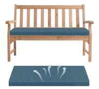 Générique Coussin De Banc avec Assise Amovible Base Antidérapante Et Sangles pour Usage Intérieur Et Extérieur Rebords De Fenêtre, Canapés,Bancs De Jardin Et Galettes De Chaise,Dark Blue,200x55x5cm