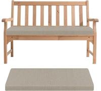 Générique Coussin De Banc De 4cm,Galette De Banc en Lin Et Mousse Haute Densité, Antidérapant avec Sangles De Fixation,Housse Amovible pour Usage Intérieur, Extérieur Et Jardin,Gris,110x55x4cm