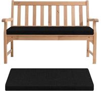 Générique Coussin De Banc De 5 Cm D'épaisseur,Galette De Banc D'extérieur avec Coussin D'assise Amovible, Antidérapant Et Lavable, Adapté Aux Canapés, Bancs Et Banquettes d'angle,Noir,110x55x5cm