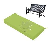 Générique Coussin De Banc D'extérieur, Coussins Imperméables for Meubles De Patio, Coussin De Banc for Porche Extérieur, Balançoire De Jardin, Canapé, avec Attaches De Fixation(Lime Green,48x18x2 in)