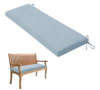 Générique Coussin De Banc en Lin Respirant, Assise De Banc RembourréE Mousse 5 Cm, Coussin Banc AntidéRapant avec Liens, IntéRieur ExtéRieur, Plusieurs Tailles, 11 Couleurs FR,Sky Blue,150x50x5cm