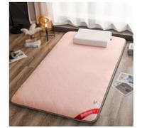 Générique Coussin de Camping Portable Matelas Futon Japonais de Tatami Tapis de Lit Enroulable Matelases de Canapé pour Camping, Dortoir, Lit d'amis(Pink,120x200cm)