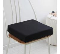 Générique Coussin De Chaise 40x40cm/45x45cm/50x50cm/35x35cm, Coussins D'assise pour Usage Intérieur Et Extérieur, Antidérapant avec pour Chaise De Jardin, Voiture, Bureau,Noir,40x40x10cm