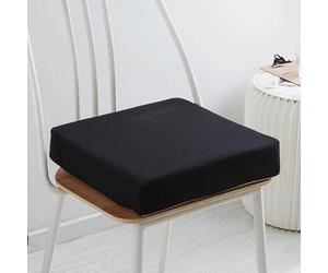 Générique Coussin De Chaise 40x40cm/45x45cm/50x50cm/35x35cm, Coussins D'assise pour Usage Intérieur Et Extérieur, Antidérapant avec pour Chaise De Jardin, Voiture, Bureau,Noir,45x45x3cm