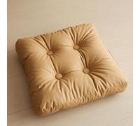 Générique Coussin de Chaise carré 45x45x10cm,imperméable Coussin de siège épais,Sol Tatami Amovible Doux pour dortoir de Bureau à Domicile (Amber,2PCS)