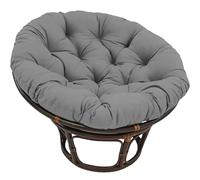 Générique Coussin de Chaise de Jardin Rond, Coussin D'assise pour Fauteuil Suspendu, Coussin pour Fauteuil Œuf Suspendu Rond Épais, pour Meubles en Rotin et Chaises de Jardin,Dark Gray,120x120cm