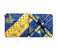 Générique Coussin de Chaise Décoratif Motif Provençal, Mimosa Citron Lavande, Bleu, 36 x 36 cm, Polyester