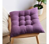 Générique Coussin De Chaise Épais 45X45 Cm Antidérapant avec Attaches, Coussin D'Assise Doux pour Chaise De Cuisine Et Salle À Manger,Violet,Set of 4