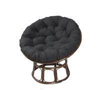 Générique Coussin De Chaise Papasan, Coussin De Siège Imperméable pour Papasan, Coussin De Sol Rond Et épais, Coussin De Remplacement pour Chaise Suspendue, Jardin Extérieur,Noir,100 * 100cm