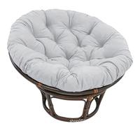 Générique Coussin De Chaise Papasan, Coussin De Siège Imperméable pour Papasan, Coussin De Sol Rond Et épais, Coussin De Remplacement pour Chaise Suspendue, Jardin Extérieur,Light Gray,60 * 60cm