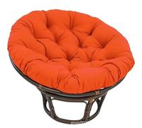 Générique Coussin De Chaise Papasan, Coussin De Siège Imperméable pour Papasan, Coussin De Sol Rond Et épais, Coussin De Remplacement pour Chaise Suspendue, Jardin Extérieur,Orange,110 * 110cm