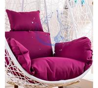 Générique Coussin de Chaise Suspendue D'extérieur, Coussin D'assise Imperméable pour Chaise Balancelle Suspendue avec Housse Zippée Amovible pour Jardin Terrasse Balcon et Chaise À Bascule,Violet