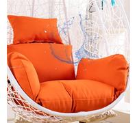 Générique Coussin de Chaise Suspendue D'extérieur, Coussin D'assise Imperméable pour Chaise Balancelle Suspendue avec Housse Zippée Amovible pour Jardin Terrasse Balcon et Chaise À Bascule,Orange