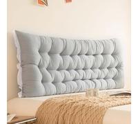 Générique Coussin de Lecture pour Chevet Tête de Lit Gros Coussin de Canapé Long Dossier Coussin Décoratif Oreiller Traversin de Soutien Dorsal et Lombaire Tête De Lit Coussin,Silver Gray,180x50x5cm