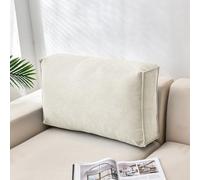 Générique Coussin de Lecture pour Lit et Canapé 60/70/90/100 Cm Coussin de Tête de Lit Doux Et Lavable, Coussin de Dossier Soutien Lombaire/Dorsal avec Housse Amovible,Blanc,100x45x12cm