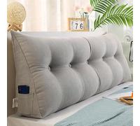 Générique Coussin de Lecture Triangulaire Support Lombaire Gros Oreiller Cale Dos Tête de lit Rembourré Multifonctionnel pour Canapé, Coussin en Coin Uni, Coussin de Lecture, Dossier de Taille(AA)