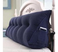 Générique Coussin de Lecture Triangulaire Support Lombaire pour Canapé, Gros Oreiller Dossier Multifonctionnel pour Tête de Lit
