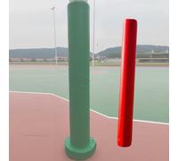 Générique Coussin De Panier Basket,Coussinets Cylindriques Amovibles 2 Cm D'épaisseur for Poteau Extérieur,Protection Complète for Garage Et Jardin d'enfants(Red,Dia 22cm)