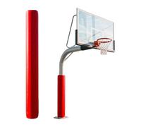 Générique Coussin De Poteau De Basket-Ball Extérieur, Coussinets De Tige Ronds Enveloppants, Hauteur 180 Cm, Rembourrage De Tampon De Colonne De Parking(Red,Dia 11.4cm/4.5in)