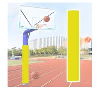 Générique Coussin De Poteau De Basket-Ball Rond, Coussinets De Poteau De Parking Enveloppants, Rembourrage De Tampon De Colonne De Terrain De Jeu Toutes Saisons(Yellow,Dia 16.5cm/6.5in)