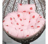 Générique Coussin De Rechange Épais Et Rond pour Fauteuil Suspendu en Forme D'œuf - Coussin Lavable avec Appui-tête Réglable pour Fauteuil Suspendu en Rotin (Fauteuil Non Inclus)