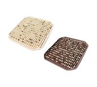 Générique Coussin de Selle à Bille Housse De Siège en Perles Bois, Tapis Rafraîchissant for Voiture, Coussin Massage Décoratif Carré Multifonctionnel Couvre-Siège Billes de Bois(Brown)