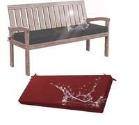 Générique Coussin De Siège De Rechange Imperméable pour Banc De Jardin, pour Banquette épaisseur 2 Pouces, Balancelle De Terrasse avec Attaches Et Fermeture éclair Dissimulée,Dark Red,27x12x2in