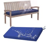 Générique Coussin De Siège De Rechange Imperméable pour Banc De Jardin, pour Banquette épaisseur 2 Pouces, Balancelle De Terrasse avec Attaches Et Fermeture éclair Dissimulée,Bleu,39x15x2in