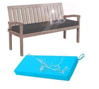 Générique Coussin De Siège De Rechange Imperméable pour Banc De Jardin, pour Banquette épaisseur 2 Pouces, Balancelle De Terrasse avec Attaches Et Fermeture éclair Dissimulée,Sky Blue,24x12x2in
