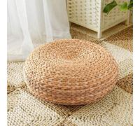 Générique Coussin de siège Plat en Paille Rond, Tapis de Pouf Fait à la Main, Coussin de siège tissé en Paille Naturelle Tatami Japonais, siège décoratif pour Salon, Chambre à Coucher