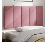 Générique Coussin de Tête de Lit, Coussin Dossier 100 cm en Velours Rose Rembourrage Mousse, Confort et Soutien Installation Murale Polyvalente pour Lit et Chambre