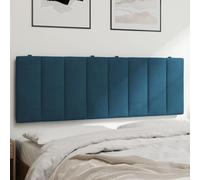 Générique Coussin de Tête de Lit, Coussin Dossier 140 cm en Velours Bleu Rembourrage Mousse, Confort et Soutien Installation Murale Polyvalente pour Lit et Chambre