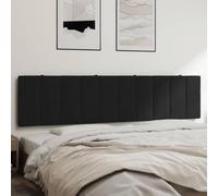 Générique Coussin de Tête de Lit, Coussin Dossier 200 cm en Velours Noir Rembourrage Mousse, Confort et Soutien Installation Murale Polyvalente pour Lit et Chambre