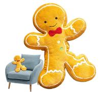 Générique Coussin Décoratif Bonhomme en d'Épice, Jouet Décoratif en Peluche de Noël pour Lit, Oreiller pour Canapé, pour Passionnés de Fêtes Décorateurs d'Intérieur Salon Chambre Bureau Saison